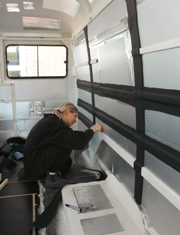 camper isoleren met pir platen en armaflex